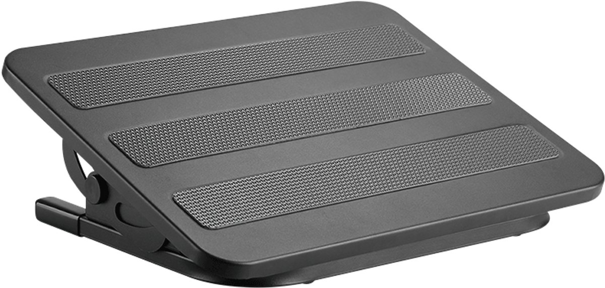 LOGILINK Professional Vrijstaande, kantelbare voetensteun, 300x380 mm, 20°/+20° kantelhoek, antislip rubberen coating, zwart