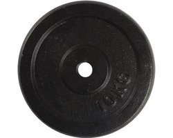VirtuFit Gietijzeren Gewicht - 30 mm - 10 kg - Zwart - Halterschijf - Gewicht Schijf - Sport Gewichten voor Thuis - Geschikt voor Fitness, CrossFit & Functional Training