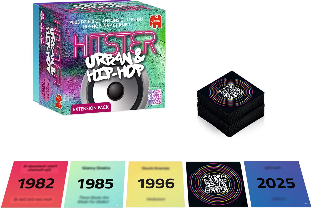 Jumbo - Hitster - Urban & Hip-Hop Franse editie - Franstalig Partyspel - Actiespel - Muziekspel vanaf 16 jaar — cadeau in Partyspellen - foto 6