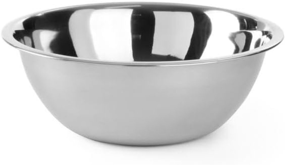 Famanu – Beslagkom - vaatwasmachinebestendig - mengkom - keukenkom - keukenschaal - serveerkom - slakom - 4 -9L - ø300x(H)118mm - roestvast staal - verchro