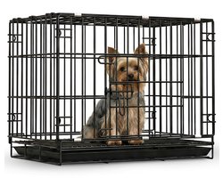 Pawsource Hondenbench - Maat S - Bench Voor Honden - 60,5 x 42,5 x 50 CM - Zwart
