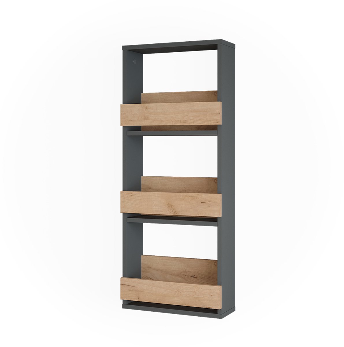 Vicco Repose Wandplank – 40 x 98 cm Eik goud/antraciet