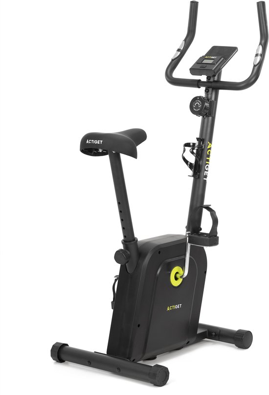 Actiget® Hometrainer - 8 Weerstandsniveaus - Inclusief Hartslagmeter, Display, Telefoonhouder, Transportwielen - Max 130 KG