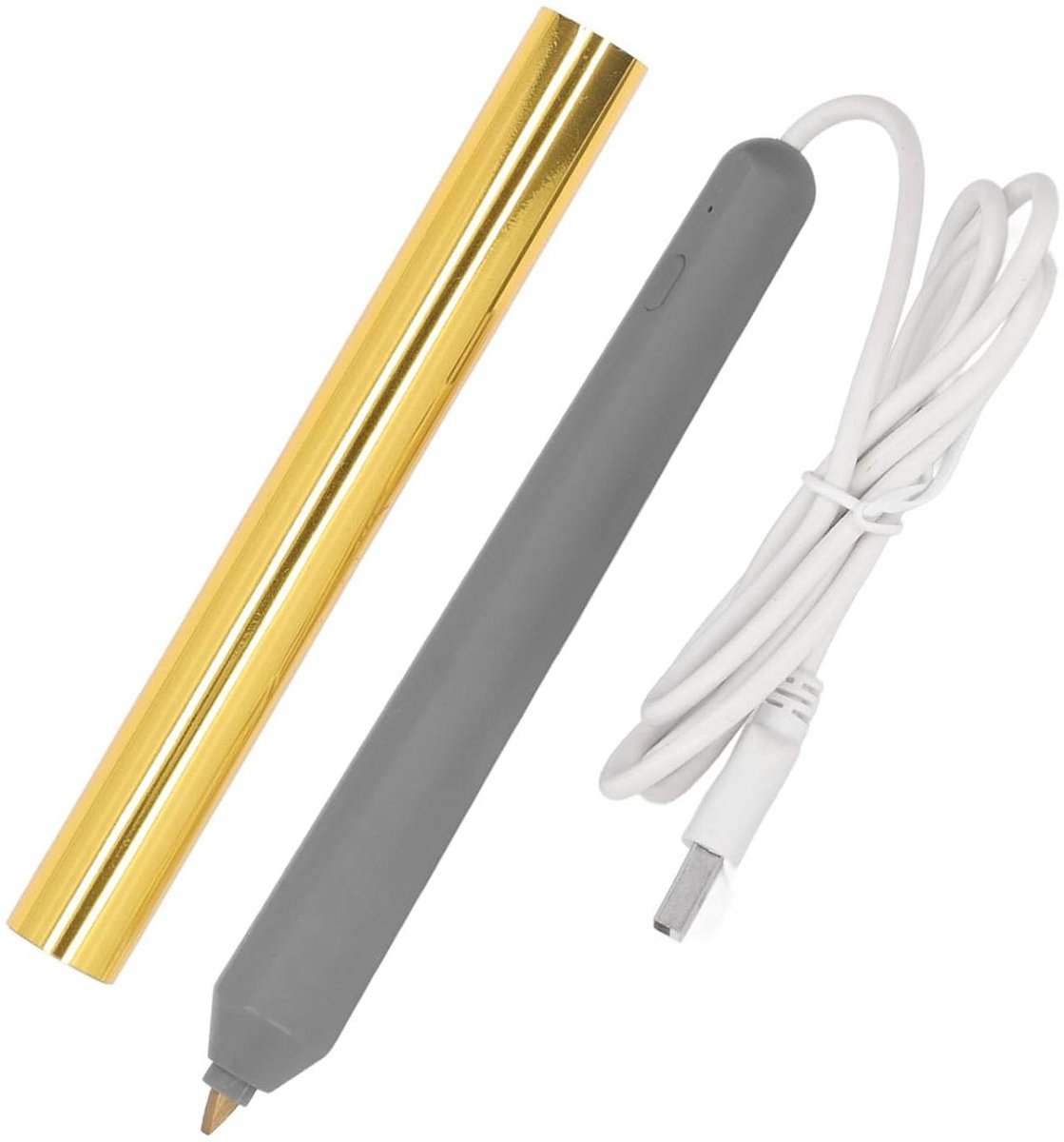 Thermische foliepennen set met USB-aansluiting en 4 metalen tips - inclusief thermisch geactiveerde folie - starterset met accessoires.