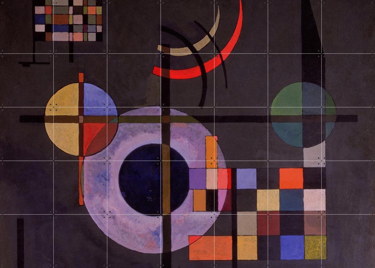IXXI Counter Weights, Kandinsky & Bridgeman Images - 140 x 100 cm - Gratis ophangtool - Grote wanddecoratie en posters - Klassiek, Abstract