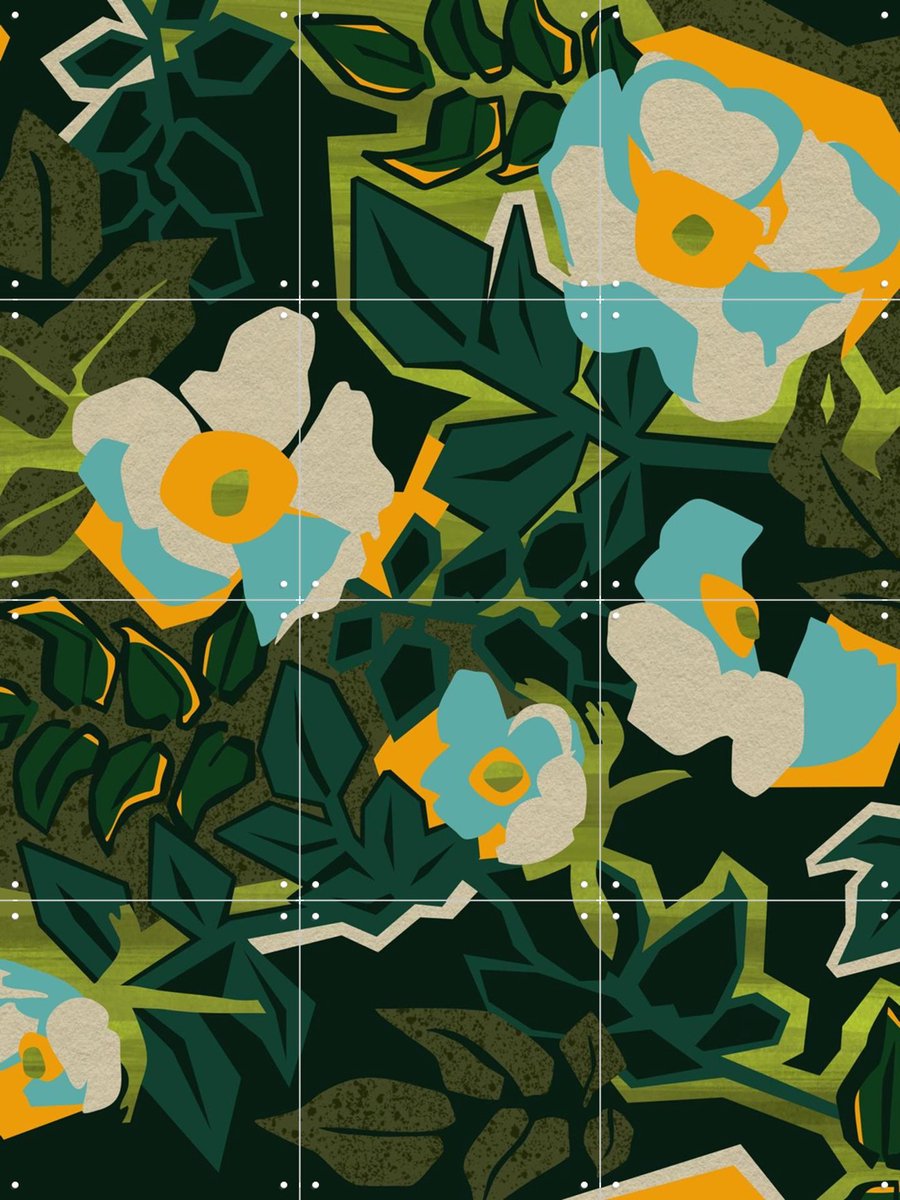 IXXI Wild Roses, Megan Gallagher & Van Gogh 21st Century - 60 x 80 cm - Gratis ophangtool - Grote wanddecoratie en posters - Klassiek, Illustraties
