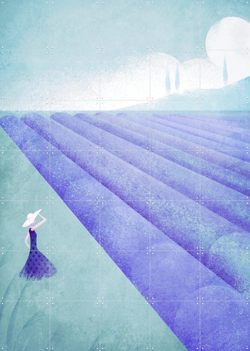IXXI Provence, Henry Rivers - 100 x 140 cm - Gratis ophangtool - Grote wanddecoratie en posters - Minimalisme, Digitale Kunst, Illustraties