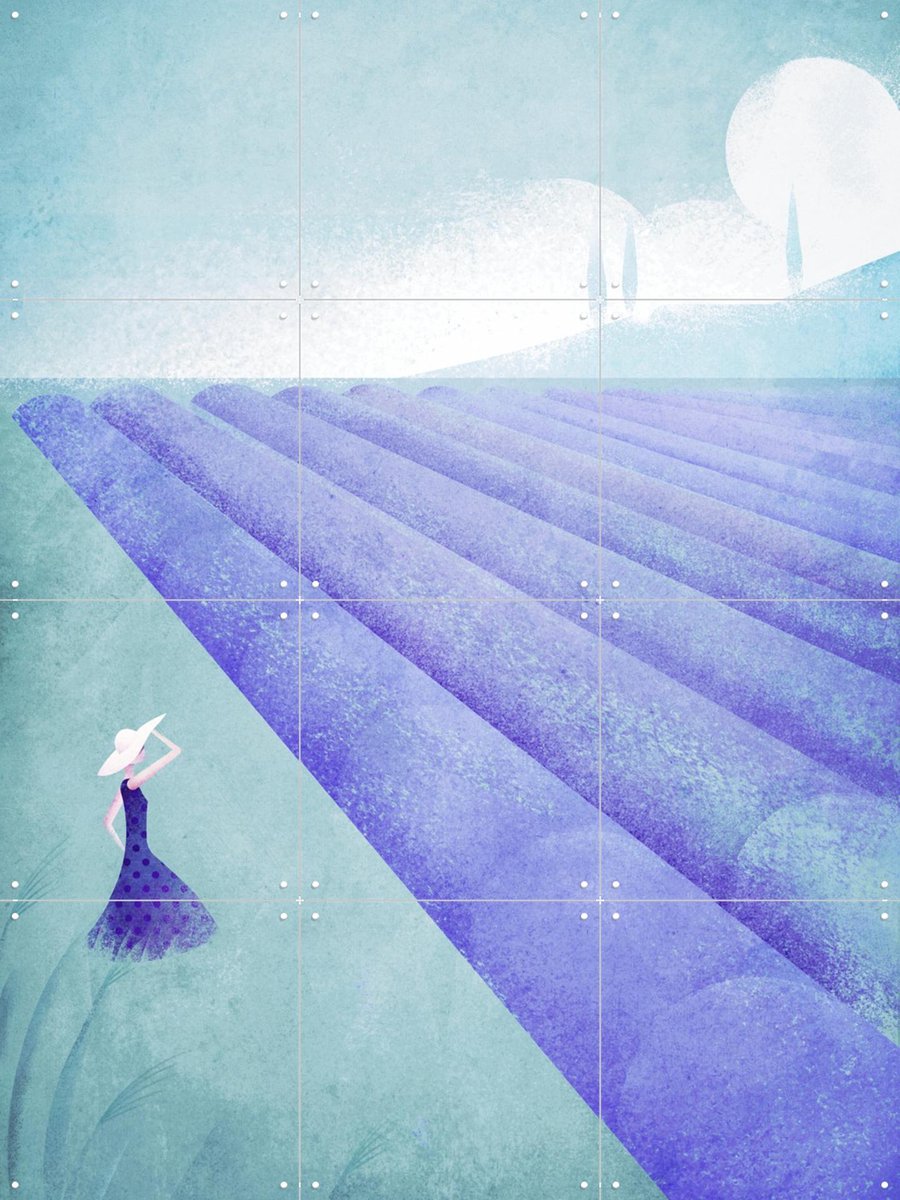 IXXI Provence, Henry Rivers - 60 x 80 cm - Gratis ophangtool - Grote wanddecoratie en posters - Minimalisme, Digitale Kunst, Illustraties, Woonkamer