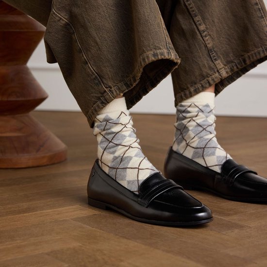 No Stress - Femme - Mocassins en cuir noir - Taille 39