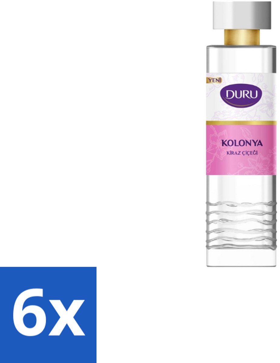 Duru – Eau de Cologne – Kersenbloesem -Handdesinfectie – 400 ml - Voordeelverpakking - 6 stuks