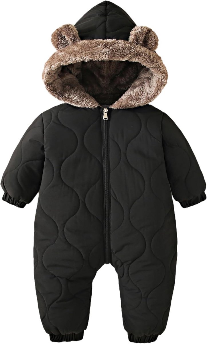 Dikke Fleece Baby Sneeuwpak & Winter Jumpsuit voor Jongen en Meisje (0-24 Maanden)