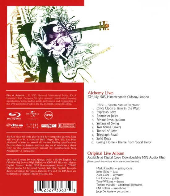 Dire Straits Alchemy Live - Blu-ray - Rockmuziek - 1984 | bol