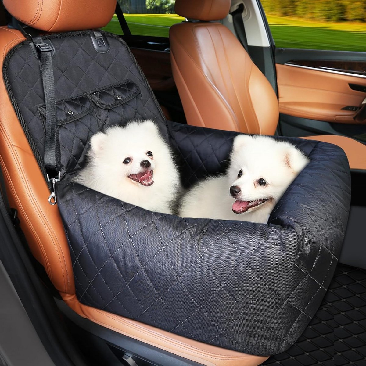 Autostoelhoes en Mand voor Kleine en Middelgrote Honden tot 18 kg - Veilig en Comfortabel Reizen
