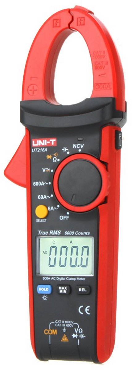 Digitale Stroomtangmeter True RMS 600A AC/DC - Nauwkeurige Meting tot 1000V