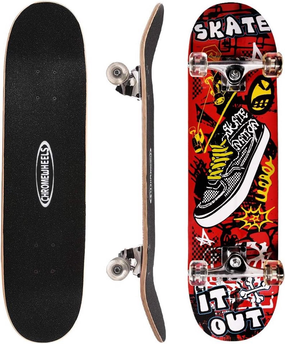 Compleet Double Kick Longboard Skateboard 78,7 cm 8 Lagen Esdoorn Hout