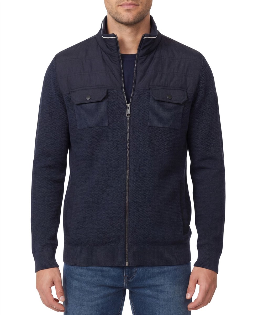 Casa Moda vest donkerblauw