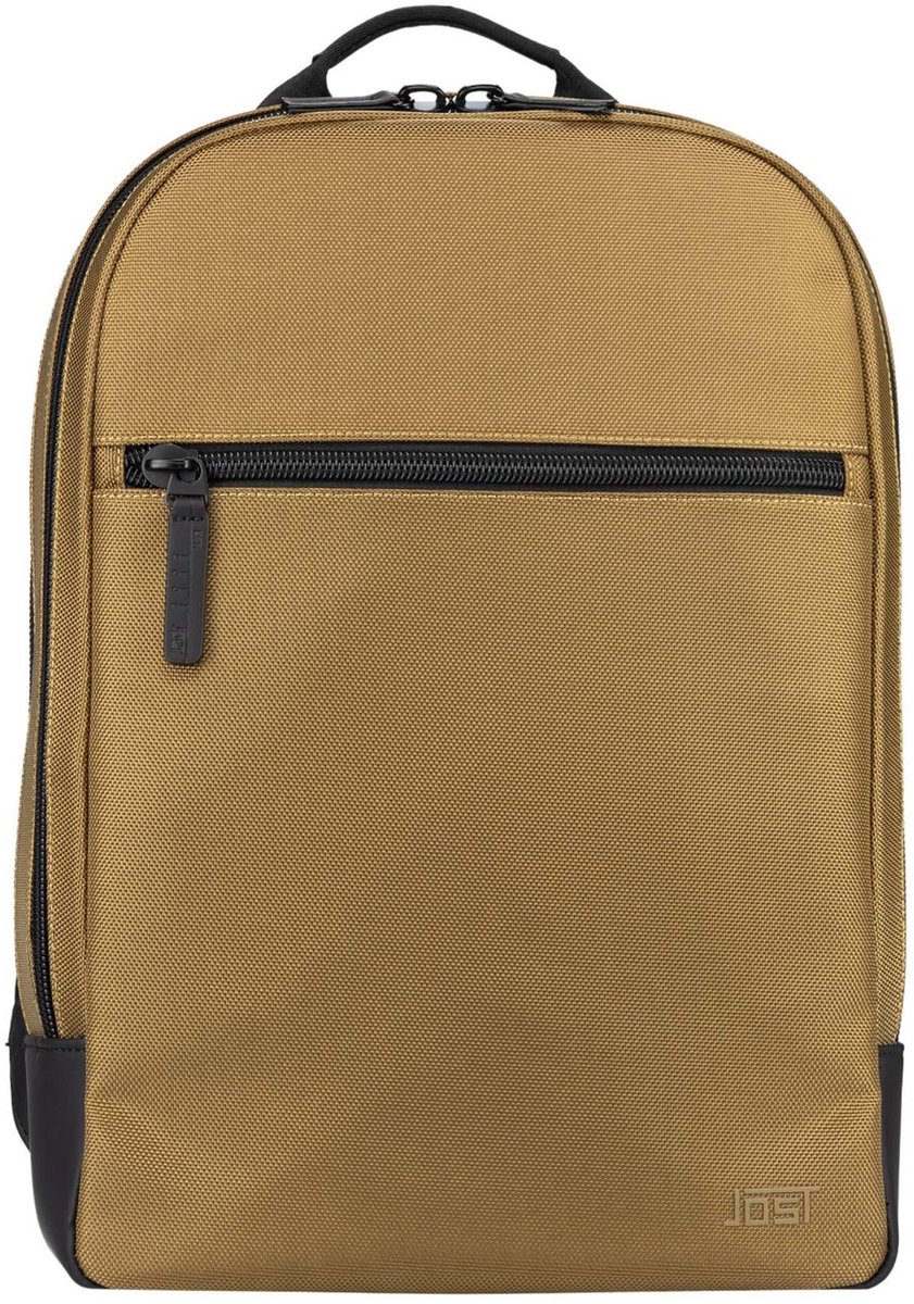 JOST laptop rugzak rugzak met laptopvak Balling Backpack Mustard brons