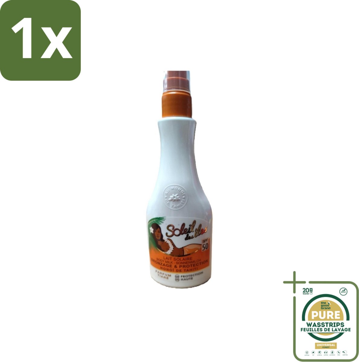 1 x Soleil des Îles – Zonnemelk – Monoï de Tahiti SPF50 Tiaré – Beschermend- Zonbescherming - Zonnebrandmelk - Monoï Tahiti - Tiaré Geur - Huidbescherming