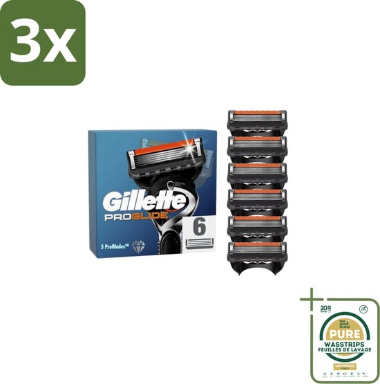 3 x Gillette ProGlide – Scheermesjes – Voor Mannen – 6 mesjes ...