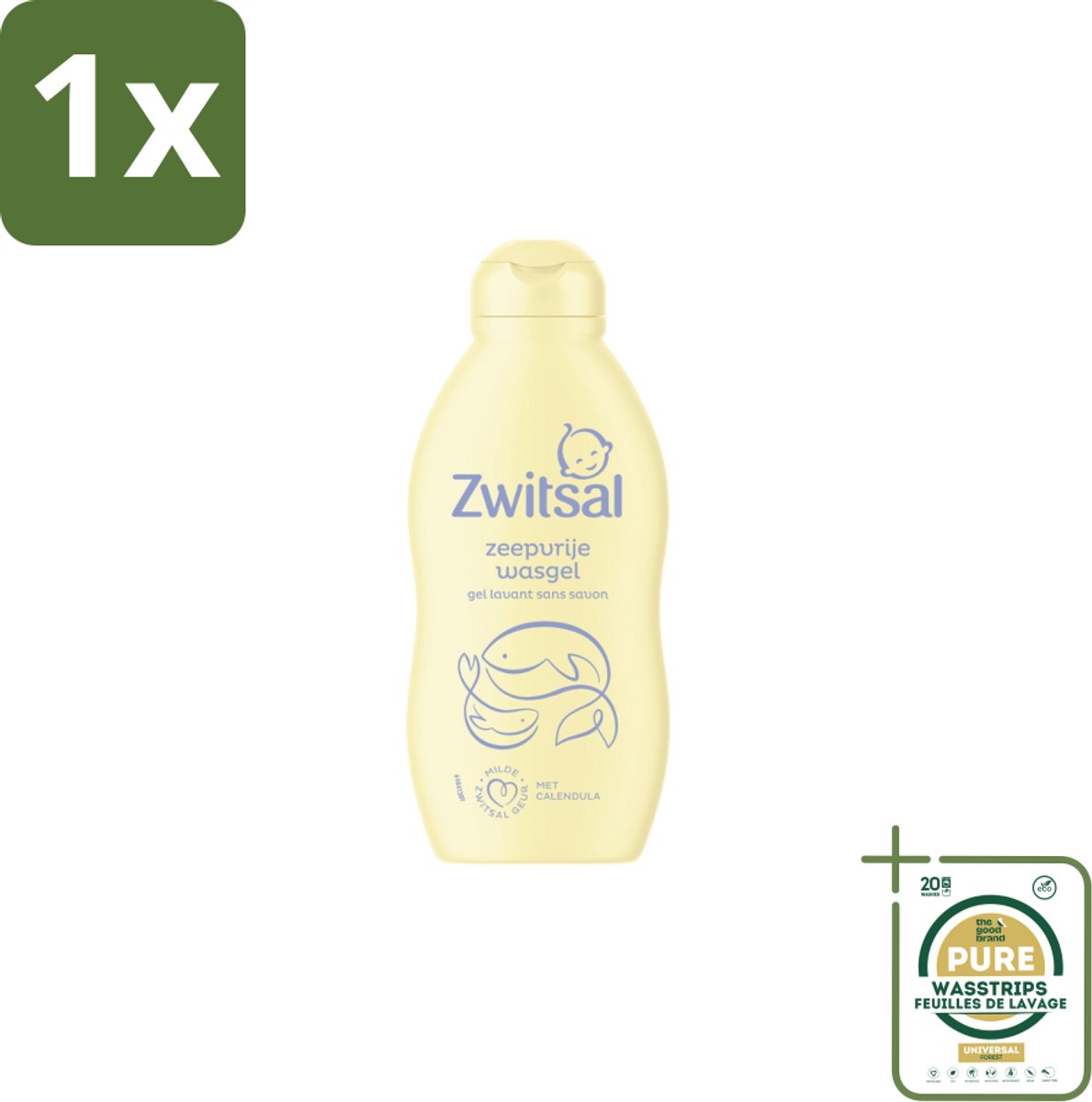 1 x Zwitsal Zeepvrije Wasgel 200 ml- Baby Wasgel - Zeepvrije Wasgel - Babyhuid - Wasgel Baby - Anti-prik Wasgel