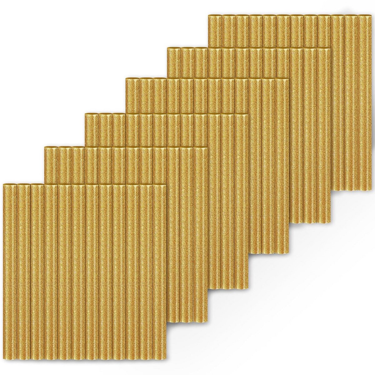 Glitter Goud Lijmsticks 7mm - 72 Stuks voor Knutselen en Versieringen