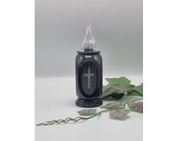 Led kaars - WLC - Koud wit - kruis - 1200 branduren - Incl. batterij - Grafkaars - Graflicht