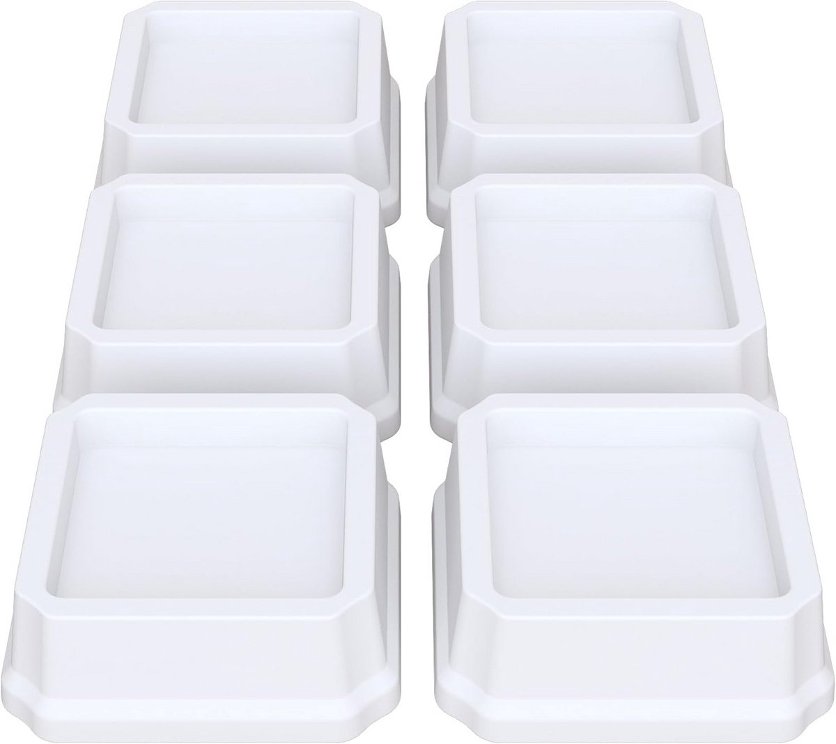 Set van 6 Sterke Meubelverhogers (2,5 cm) - Universele Verhogers voor Bank, Bed en Tafel - Wit