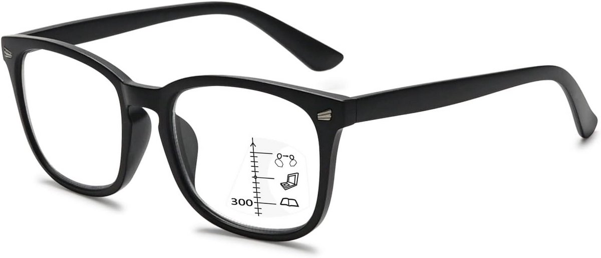 Multifocale Progressive Leesbril met Blauwlichtfilter en UV400 - Unisex Sterktes +1.0 tot +4.0