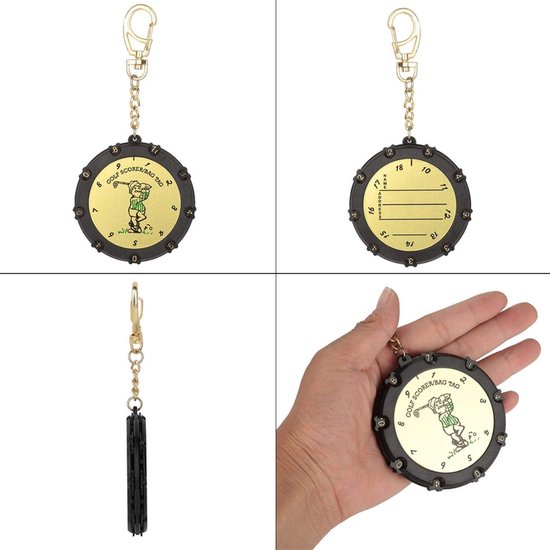 Teller voor Golf Scores: 18 Holes Teller - Verstelbare Score Keeper - Duurzaam en Handig met Clip - Golf Accessoires — afbeelding 3