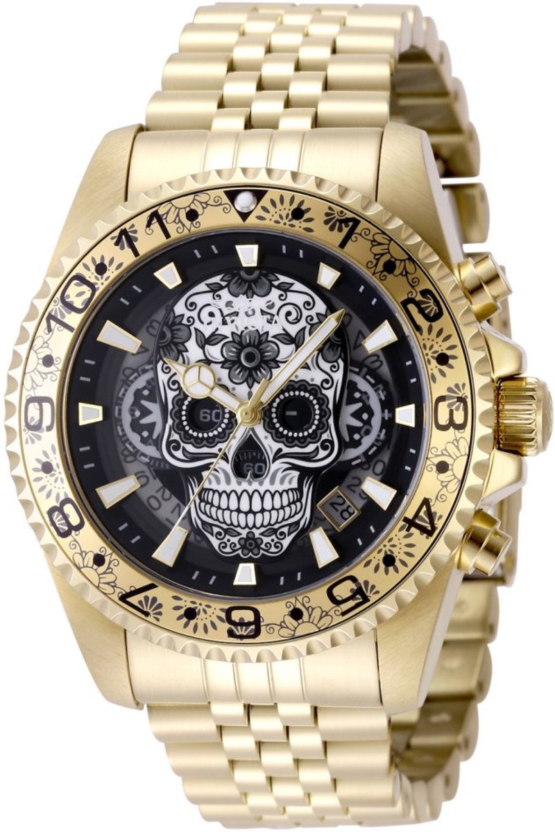 Invicta Pro Diver 48951 Heren Horloge - Waterdicht - Analoog - Quartz Uurwerk - Roestvrij Staal met Grijze Wijzerplaat - 43mm