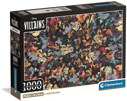 Clementoni Legpuzzel Disney Villains - Puzzel 1000 Stukjes - Impossible Collection - Jigsaw Puzzle - Puzzels en Legpuzzels voor Volwassenen