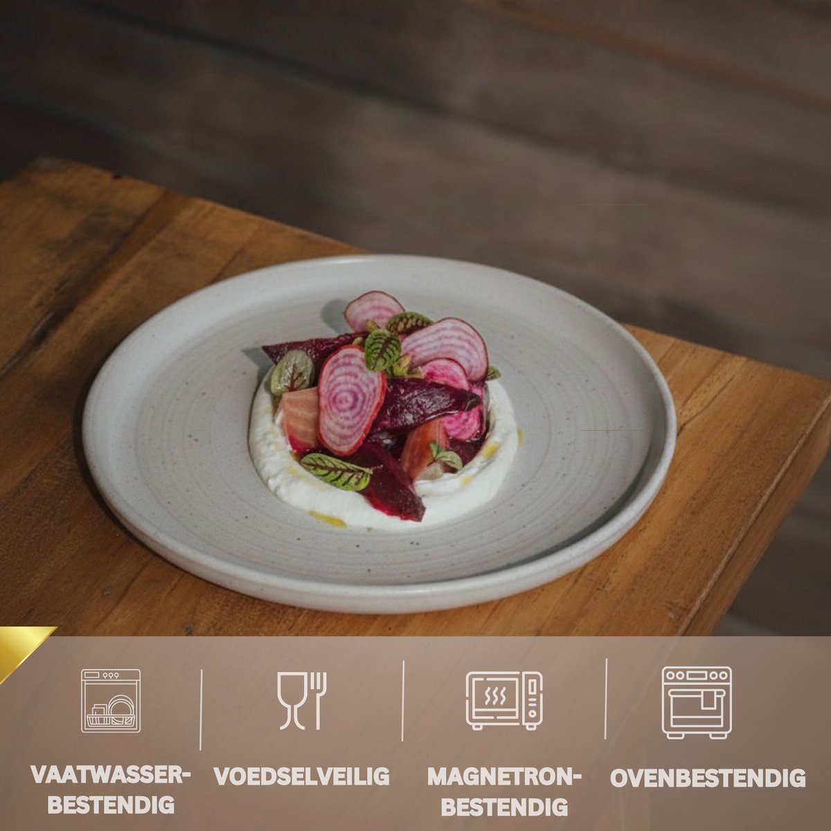 OZ HOME Bricard Vertou Serviesset 25-delig Porselein – 6 Personen – Matwit met Subtiele Spikkels – Stapelbaar – Vaatwasser-, Magnetron- en Ovenbestendig — afbeelding 2