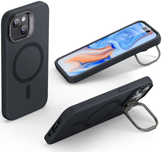 Coque ESR Cloud Kickstand Apple iPhone 15 Plus MagSafe Zwart