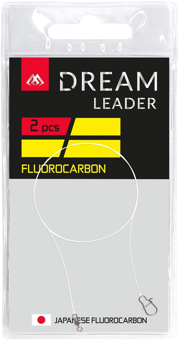 Mikado Fluorocarbon Onderlijn 25 cm - 10LB - Baars Roofvis - Met Snap - 2 Stuks van Merkloos — afbeelding 3