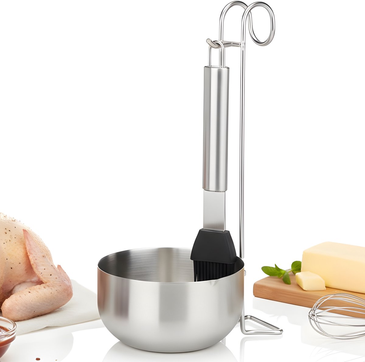 Lomera Mengkom met Kwast - Mengkom met Bakkwast - Mengkom met Sauskwast - Sauskom met Kwast - Sauskom met Bakkwast - Sauskom met Sauskwast - Bakkwast met Kom - Kwast met Kom - Mengschaal met Kwast