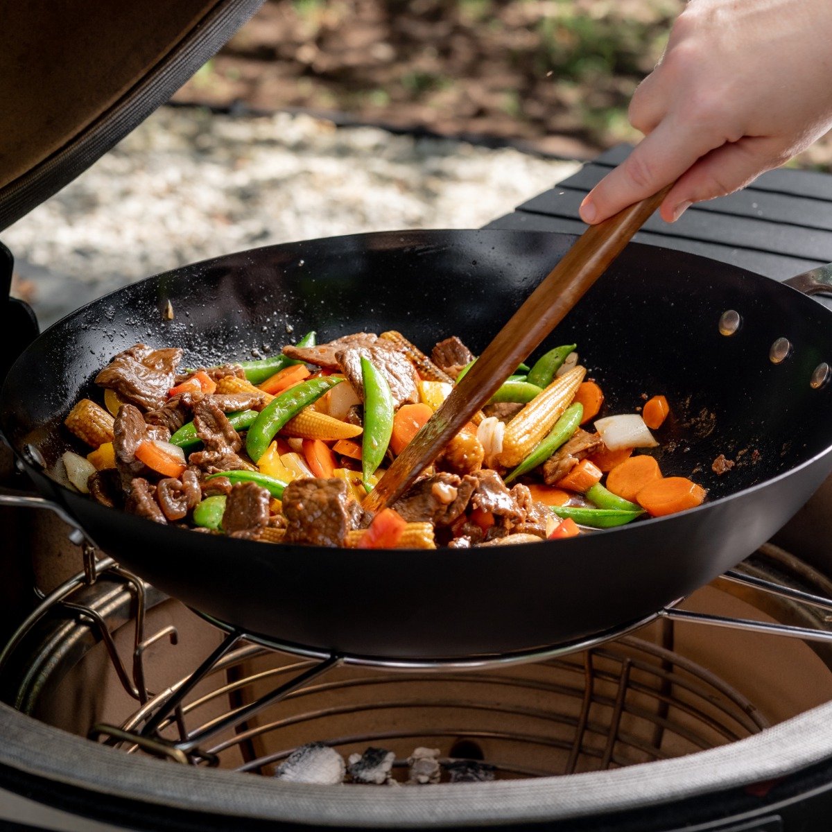 Kamado Joe Wok en acier au carbone - Pour wok authentique sur BBQ kamado