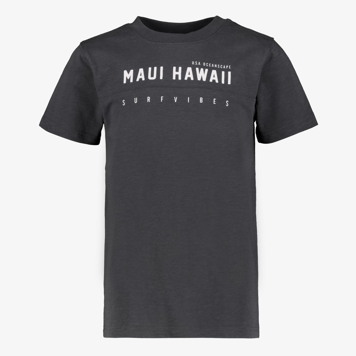 Unsigned jongens T-shirt met tekstopdruk zwart - Maat 146/152