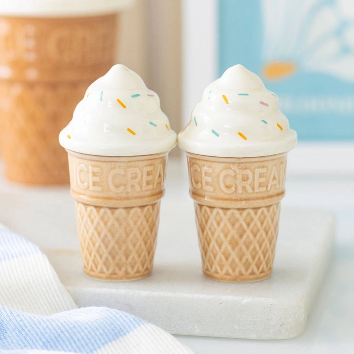 Something Different - Ice Cream Cone Peper en Zoutstel - Multicolours