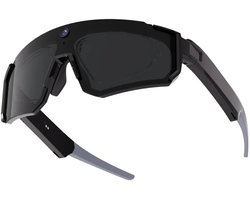 HOB Smart AI VISION PRO - AI Sportbril met Camera - Smart Glasses - 360° Surround sound - Object Herkenning - Sport Bril - Fietsbril - Zwart