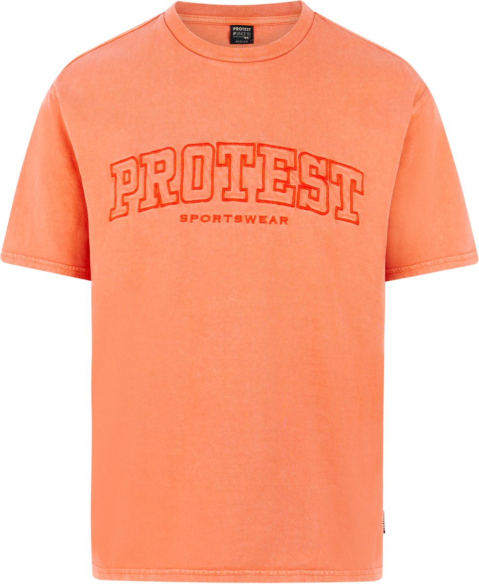 Protest PRTDoyle T-shirt Heren Korte mouwen Ronde hals Loose fit Burnt Peach