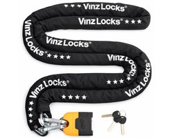 VINZ Makalu ART 4 Gekeurd Kettingslot 200cm - 3 sleutels - Geschikt vr Verzekering Motor, Boot Scooter, Ebikes, etc - Lichtgewicht Motorslot / Scooterslot / ART 4 slot - 11mm Schakeldikte - 2 Meter lang Bootslot