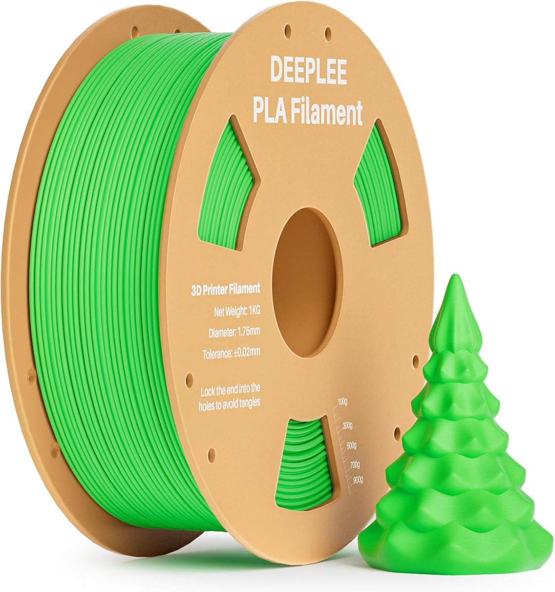 PLA Filament 1,75 mm Lichtgroen 1 kg voor 3D Printer Nauwkeurigheid +/- 0,02 mm