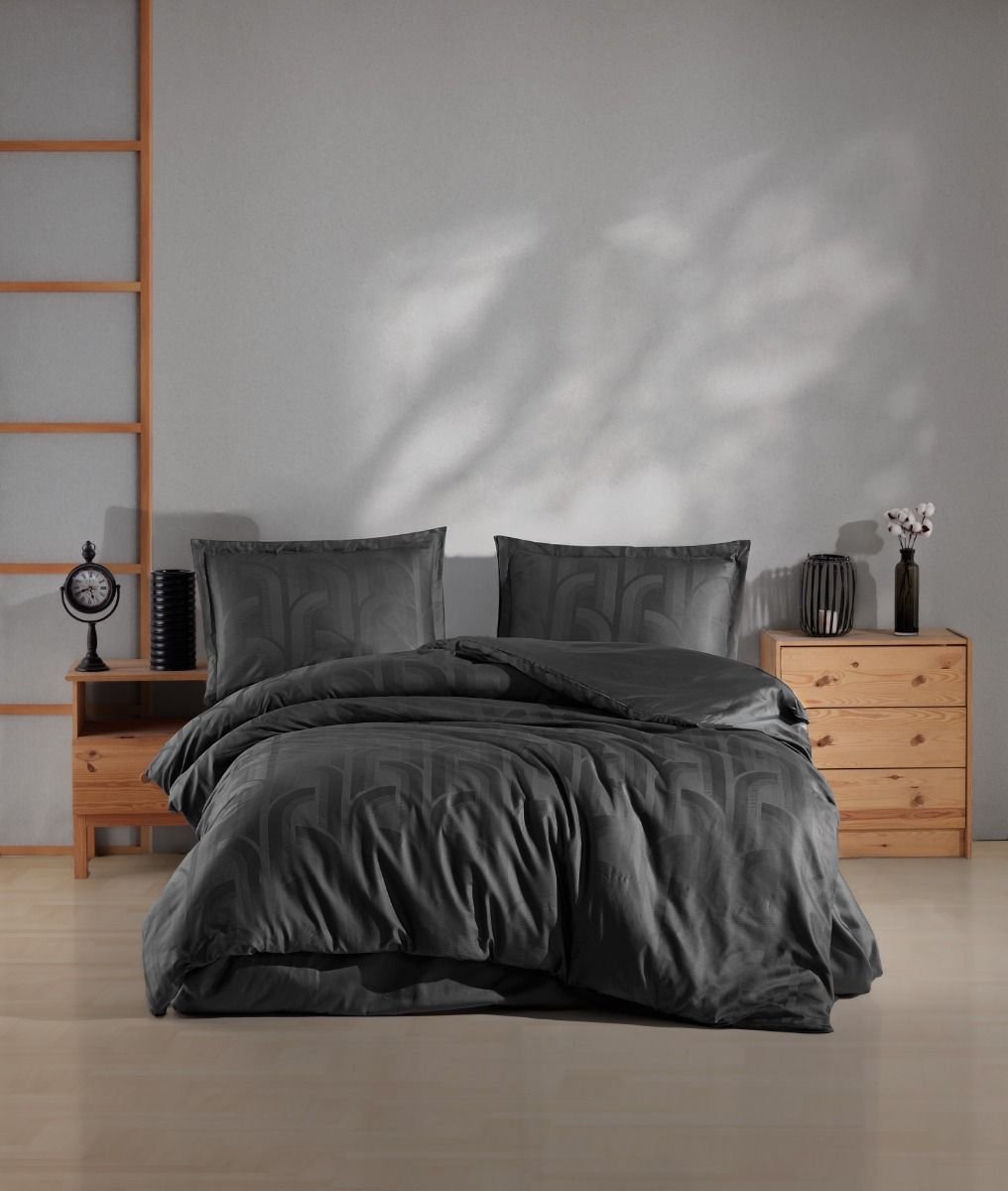 Lavella Sofia Dekbedovertrekset - 4-delig - Satijn - Zwart - 200x220 cm