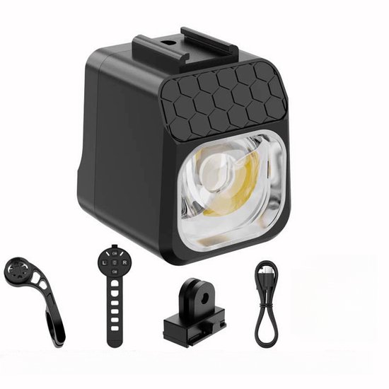 Fietslamp, geschikt voor gebruik buitenshuis, gemakkelijk te installeren, geschikt voor alle weersomstandigheden, multifunctionele fietslamp, heldere lamp voor nachtritten, dim- en grootlicht, fiets- en outdoor-uitrusting voorlicht, stijl 2