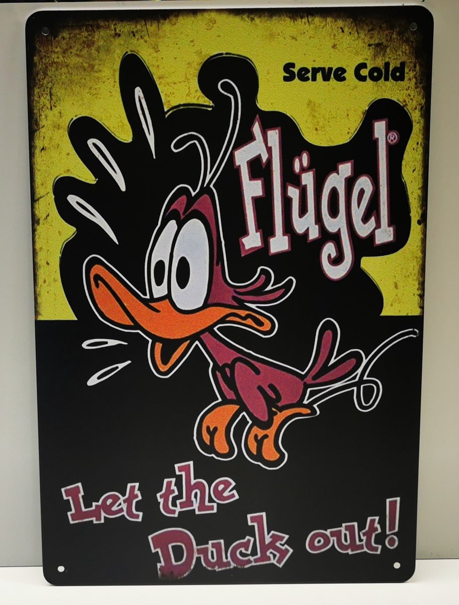 Metalen wandbord - Flugel - Mancave - Wand Decoratie - Metal sign - Mancave decoratie - Decoratie - Metalen borden - Tekst borden - Metalen bord