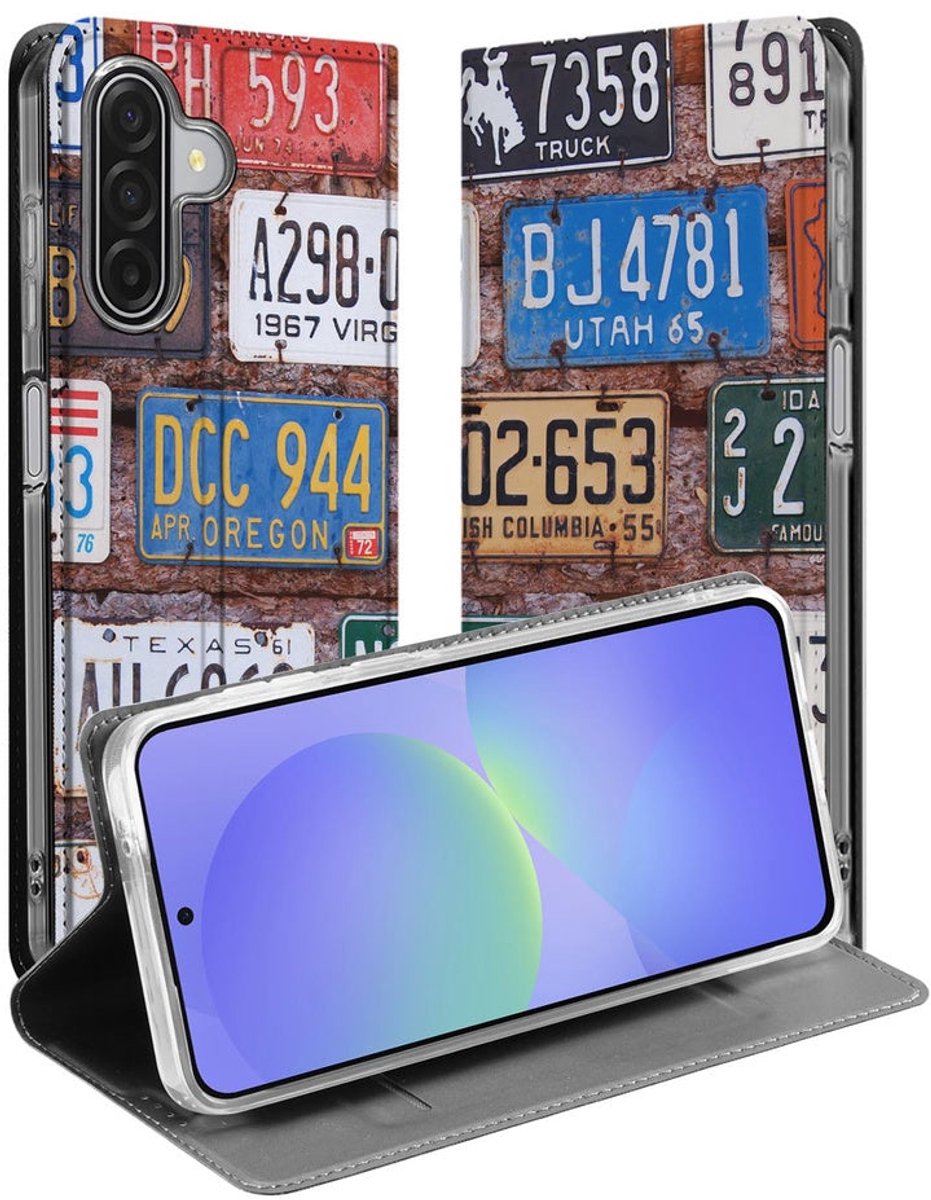 Samsung Galaxy A17 Flip Style Cover Kentekenplaten