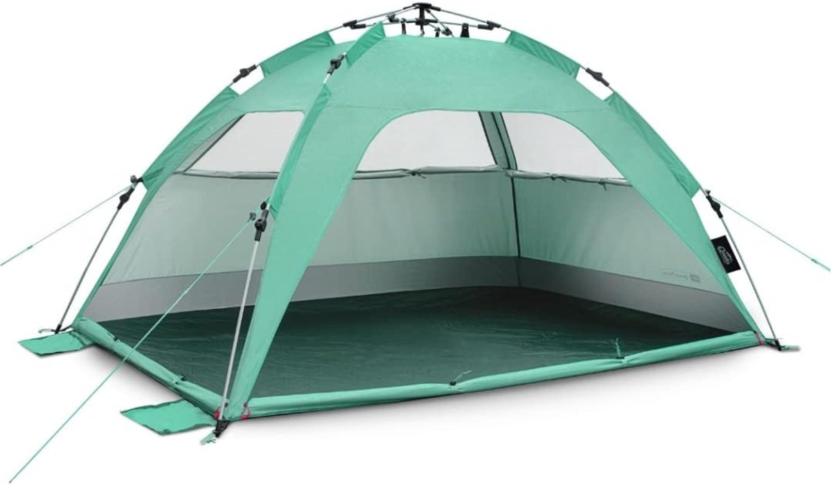 Aurixi® Strandtent uv Bescherming - Strandtent Baby Pop Up – Strandtentje Snel Op te zetten – Strandschelp – Strand Tent – Zonbescherming – Pop Up Tent - Groen - 12cm x 12cm x 70cm