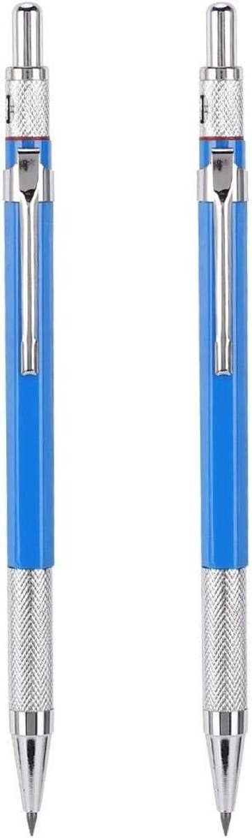 Metalen Vulpotlood Set 2-Delig Zwart 2,0 mm Potloodhouder Tekening Ontwerp Grafische Testen