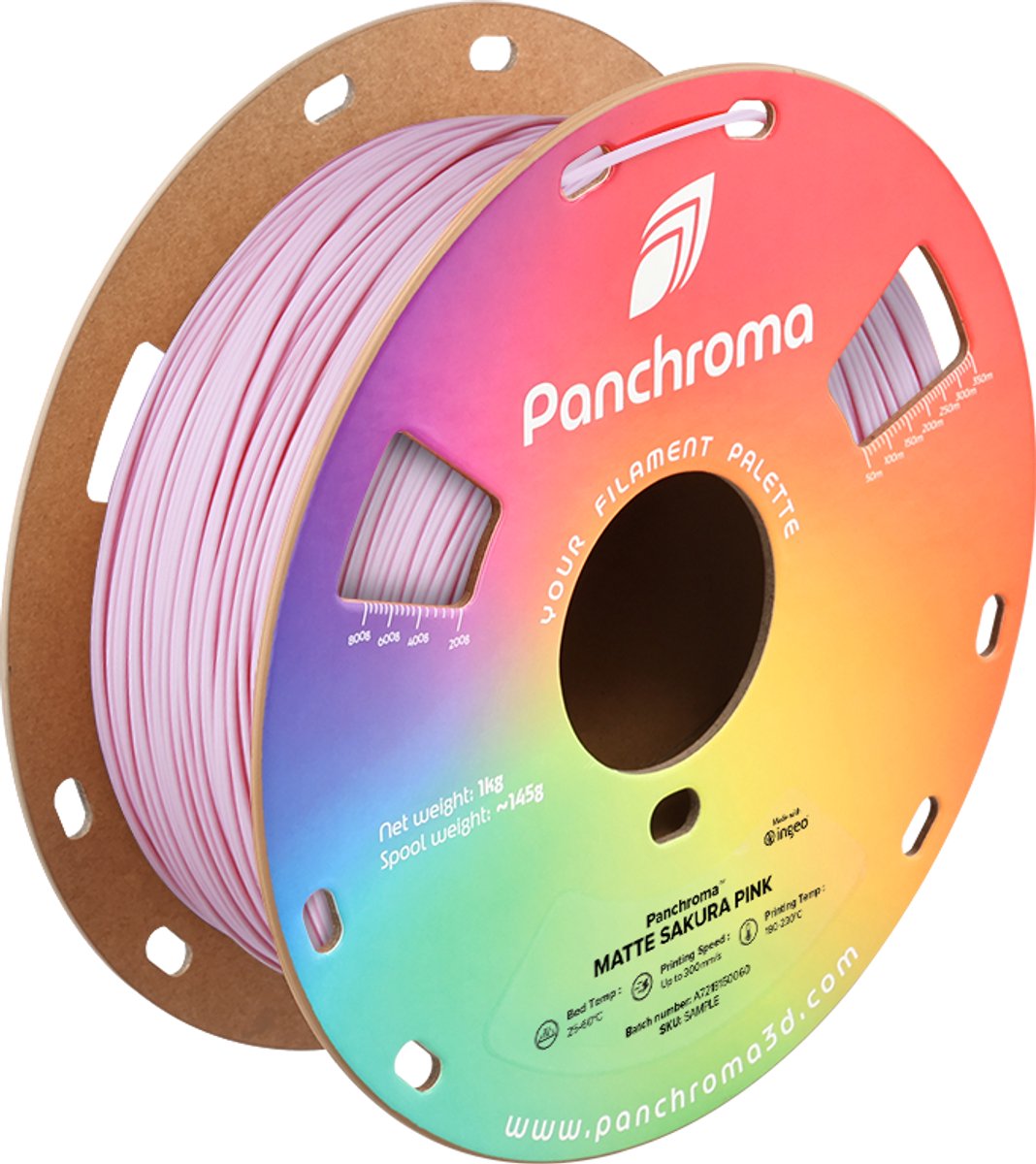 PLA MATTE 1,75mm SAKURA PINK 1kg POLYMAKER PANCHROMA PolyTerra 3D FILAMENT