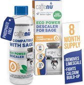 Caffenu Vloeibare Ontkalker voor Sage & Breville Koffiemachine - 200 ml - 2 Doseringen - Verwijdert Kalkaanslag - Zorgt voor Warmere Koffie, Betere Smaak en Langere Levensduur Koffiezetapparaat